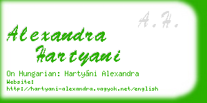 alexandra hartyani business card